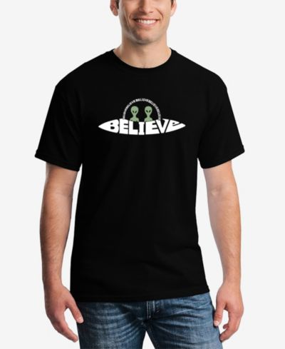 Мужская футболка LA Pop Art с принтом Believe UFO