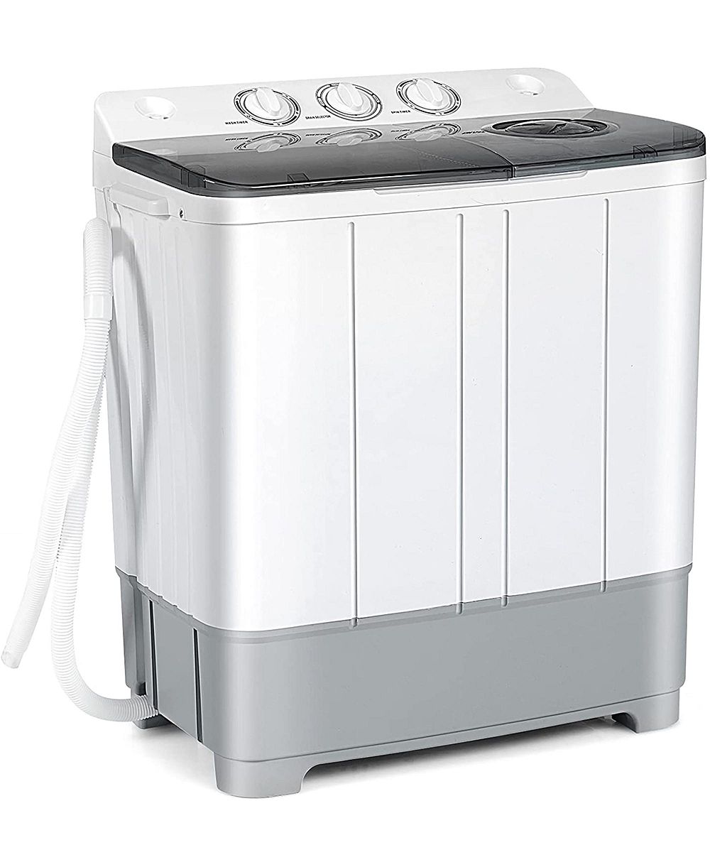 Costway Portable Twin Tub Washing Machine Washer(13.2lbs) & Spinner (8.8lbs)