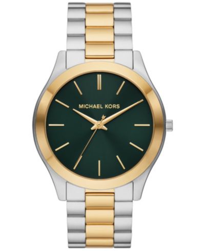 Мужские часы Michael Kors Slim Runway Three-Hand Two-Tone Stainless Steel 44mm