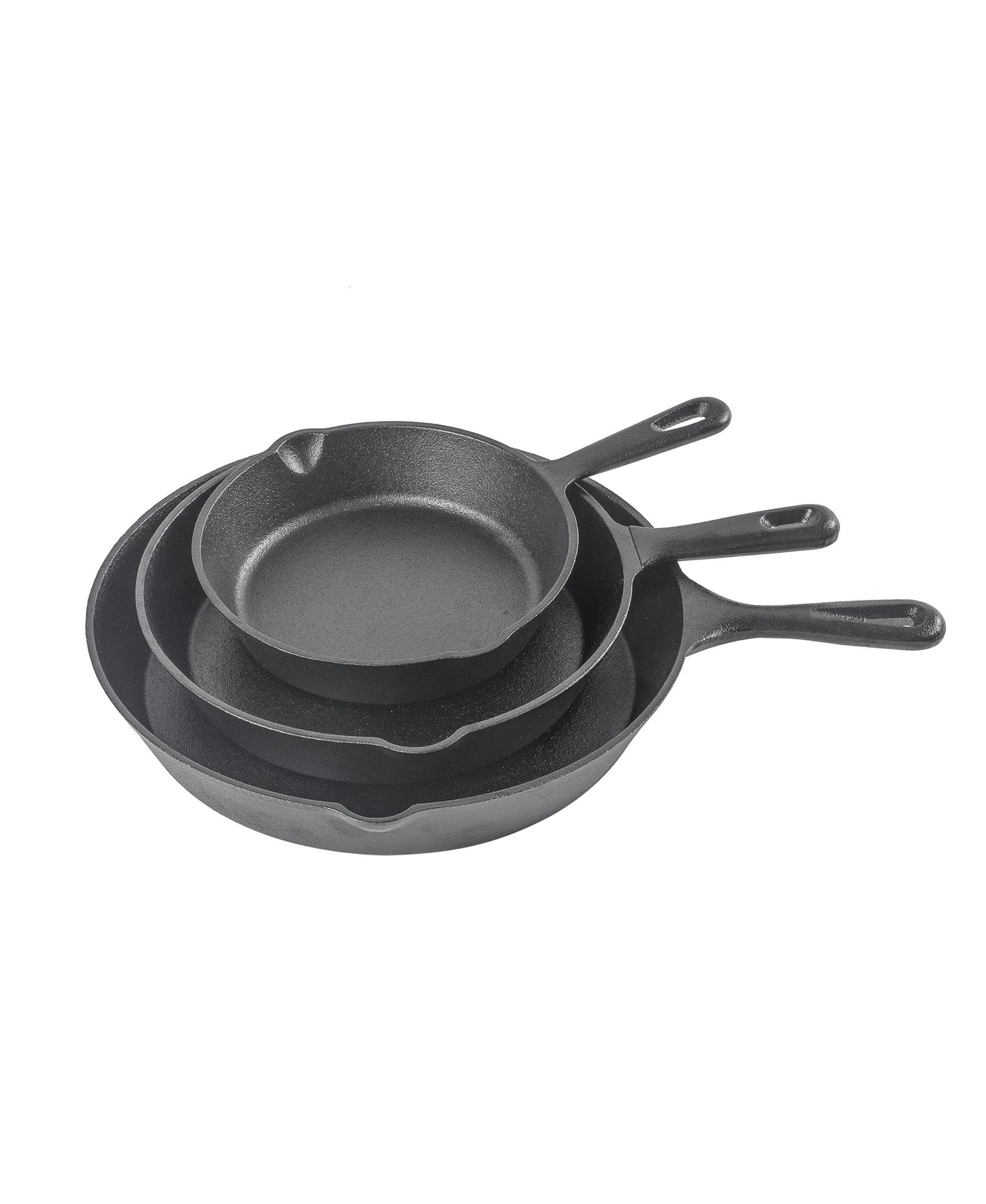 COMMERCIAL CHEF Cast Iron 3-Piece Skillet 1 Set