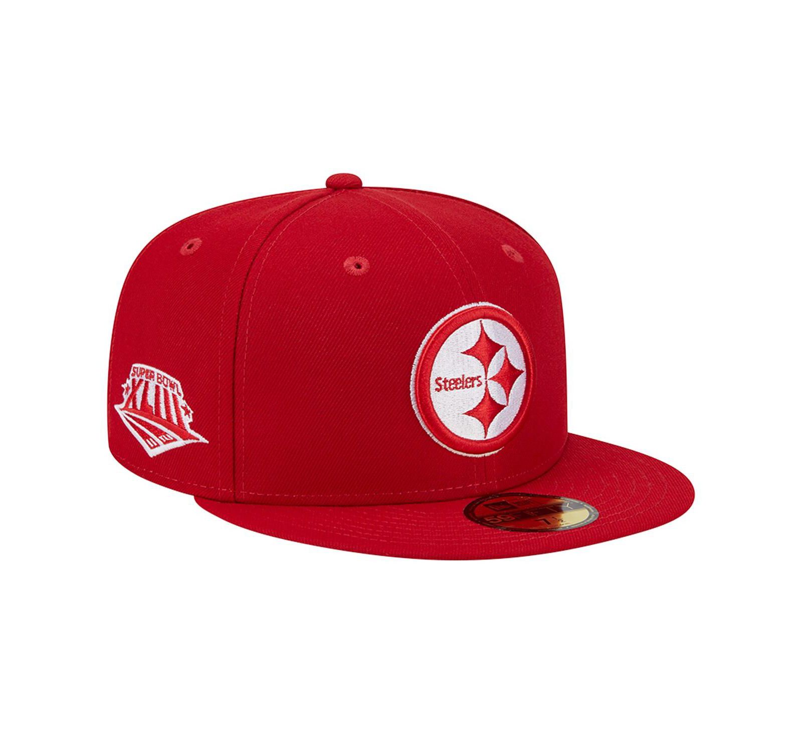Men's New Era Scarlet Pittsburgh Steelers Super Bowl XLIII Main Patch 59FIFTY Fitted Hat
