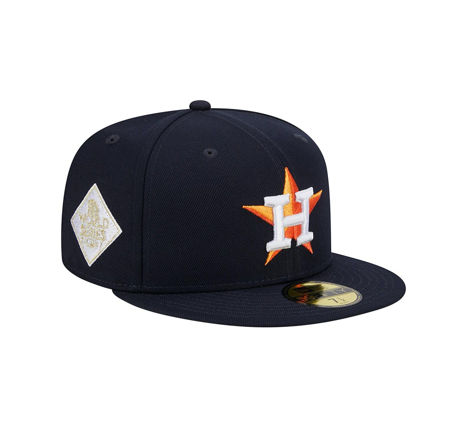 Мужская кепка New Era Navy Houston Astros 2017 World Series Team Color 59FIFTY Fitted
