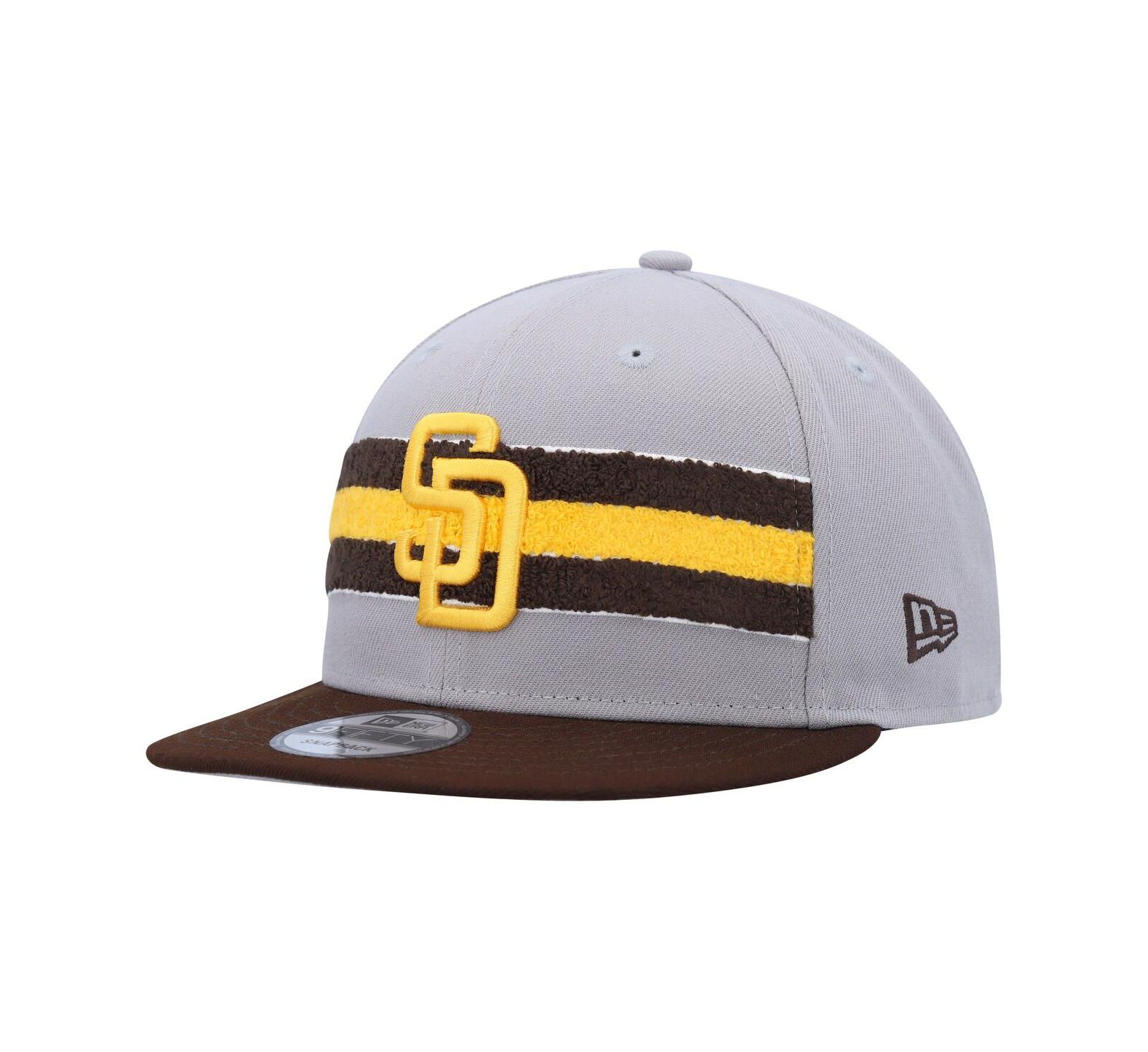 Men's New Era Gray, Brown San Diego Padres Band 9FIFTY Snapback Hat