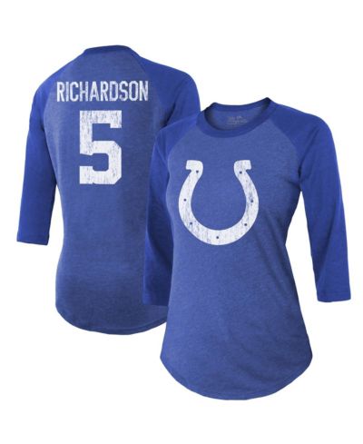 Женская облегающая футболка Majestic Threads Anthony Richardson Royal Indianapolis Colts