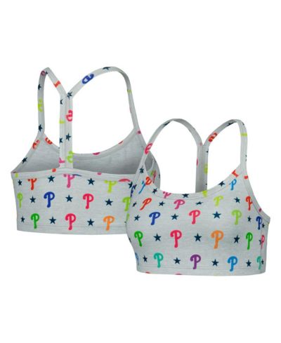 Terez Женский бюстгальтер Philadelphia Phillies TLC Rainbow, серый