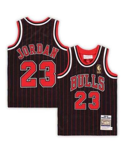 Toddler Boys and Girls Mitchell & Ness Michael Jordan Black Chicago Bulls 1996/97 Hardwood Classics Authentic Jersey