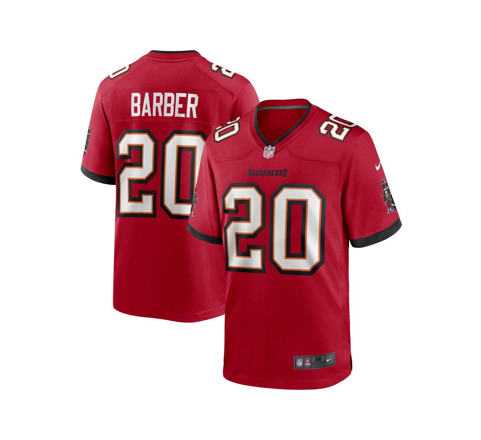 Мужская джерси Nike Ronde Barber Red Tampa Bay Buccaneers Retired Player Game
