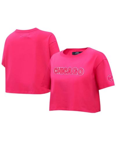 Женская футболка Pro Standard Pink Chicago Cubs Triple Pink Boxy Cropped