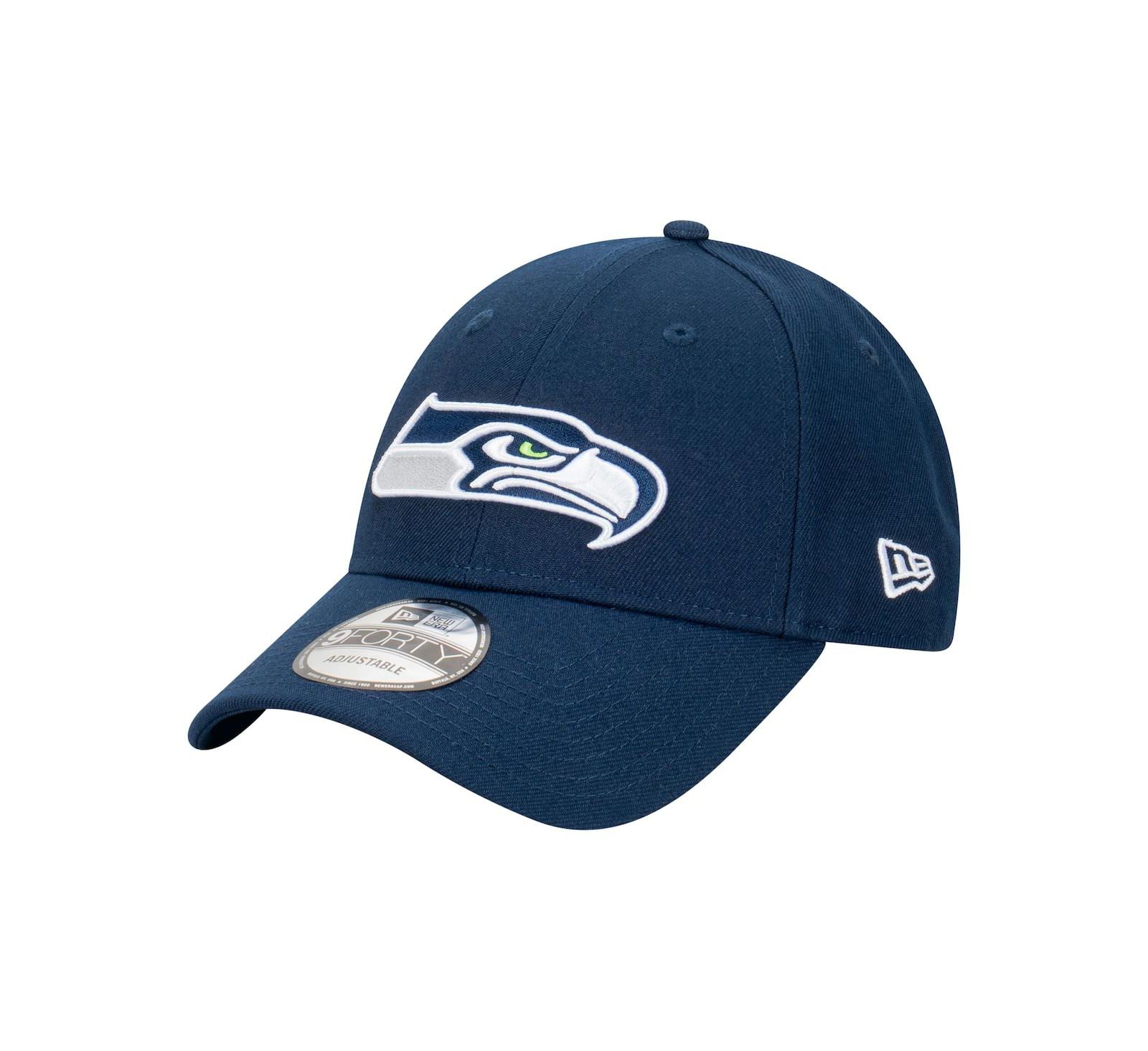 Мужская кепка New Era College Navy Seattle Seahawks Core Team 9FORTY Adjustable Hat