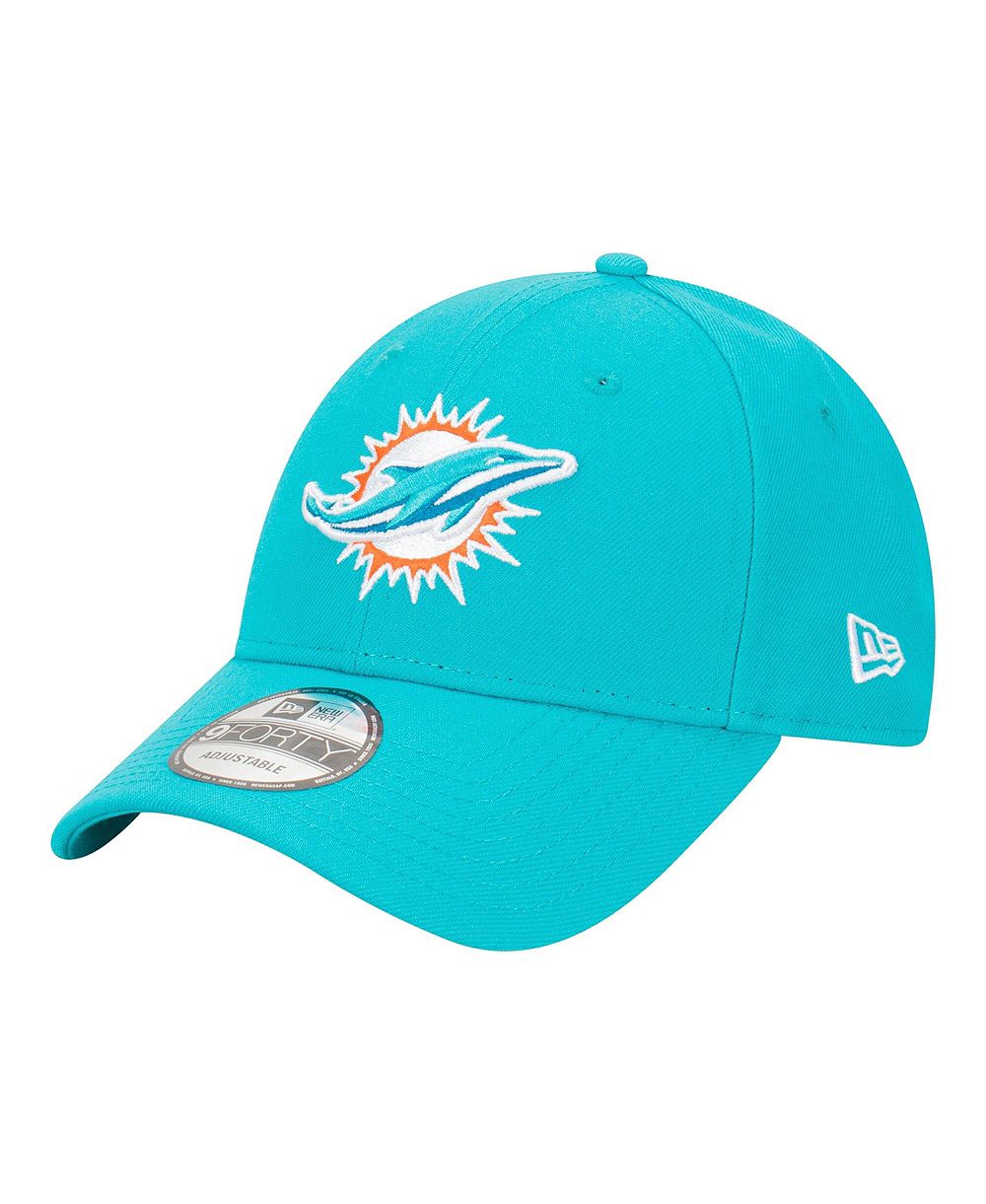 Мужская регулируемая кепка New Era Aqua Miami Dolphins Core Team 9FORTY
