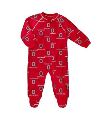 Комбинезон Outerstuff Baby Boys and Girls Scarlet Ohio State Buckeyes Print Full-Zip Coverall