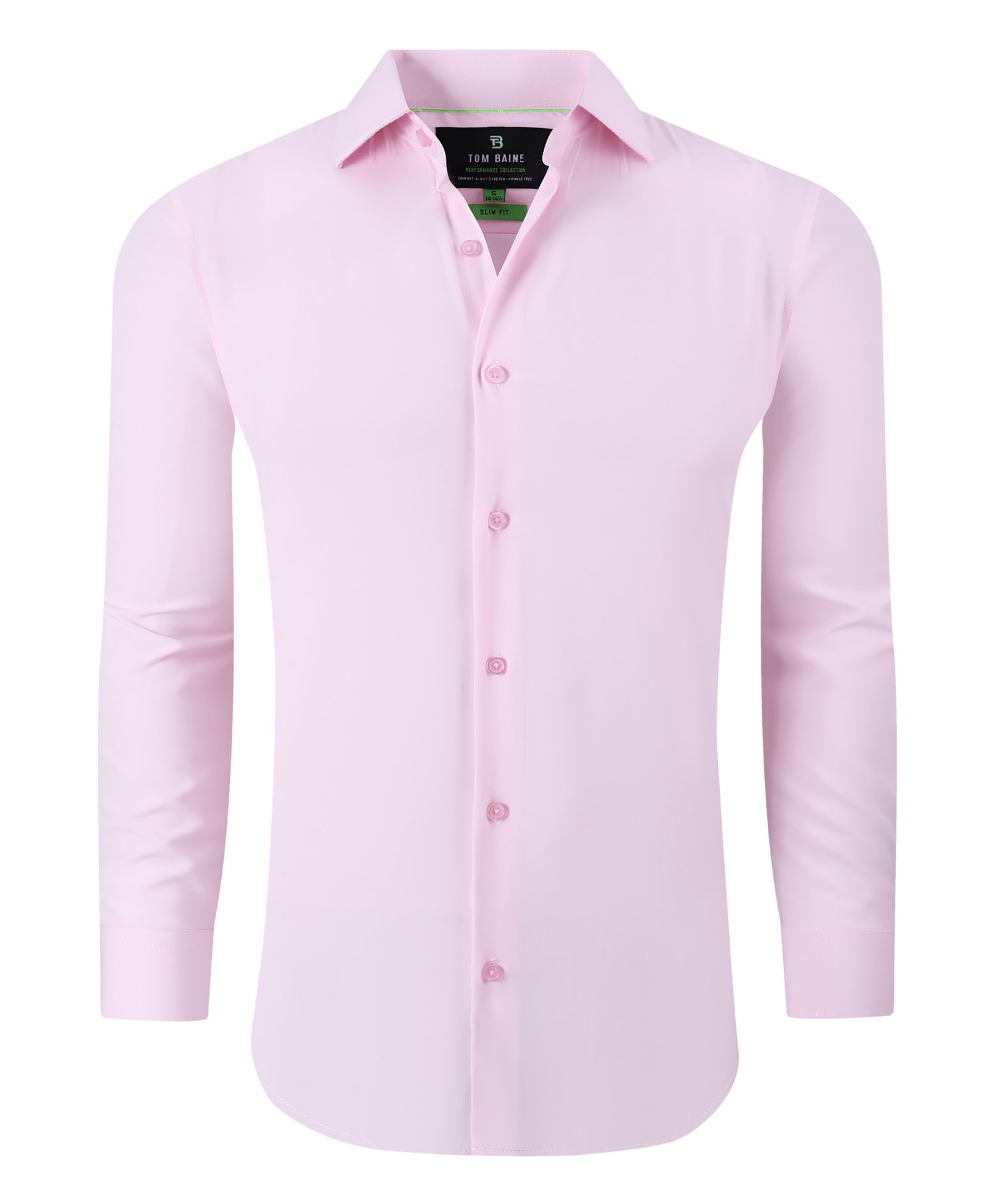 Tom Baine Men's Performance Stretch Solid Button-Down Shirt