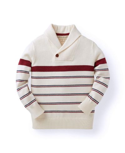 Hope & Henry Boy's Organic Cotton Shawl Collar Sweater, Kids