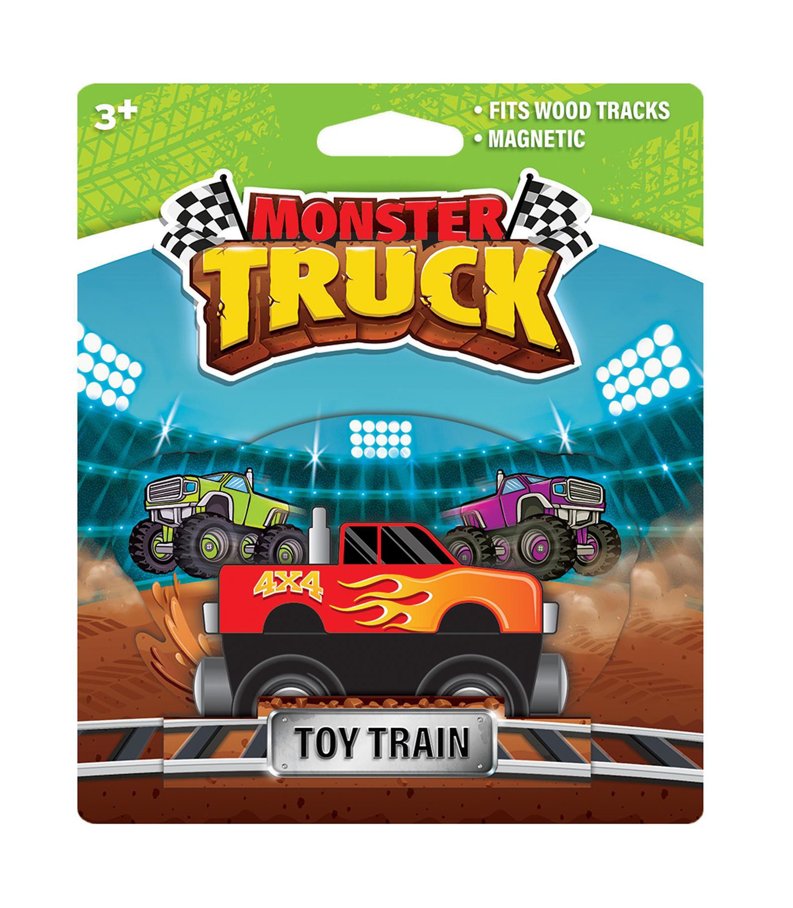 Детский деревянный игрушечный поезд Masterpieces Monster Truck