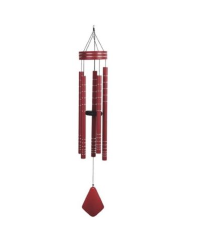 40" Long Tuned Wind Chime Traditional Red Tube