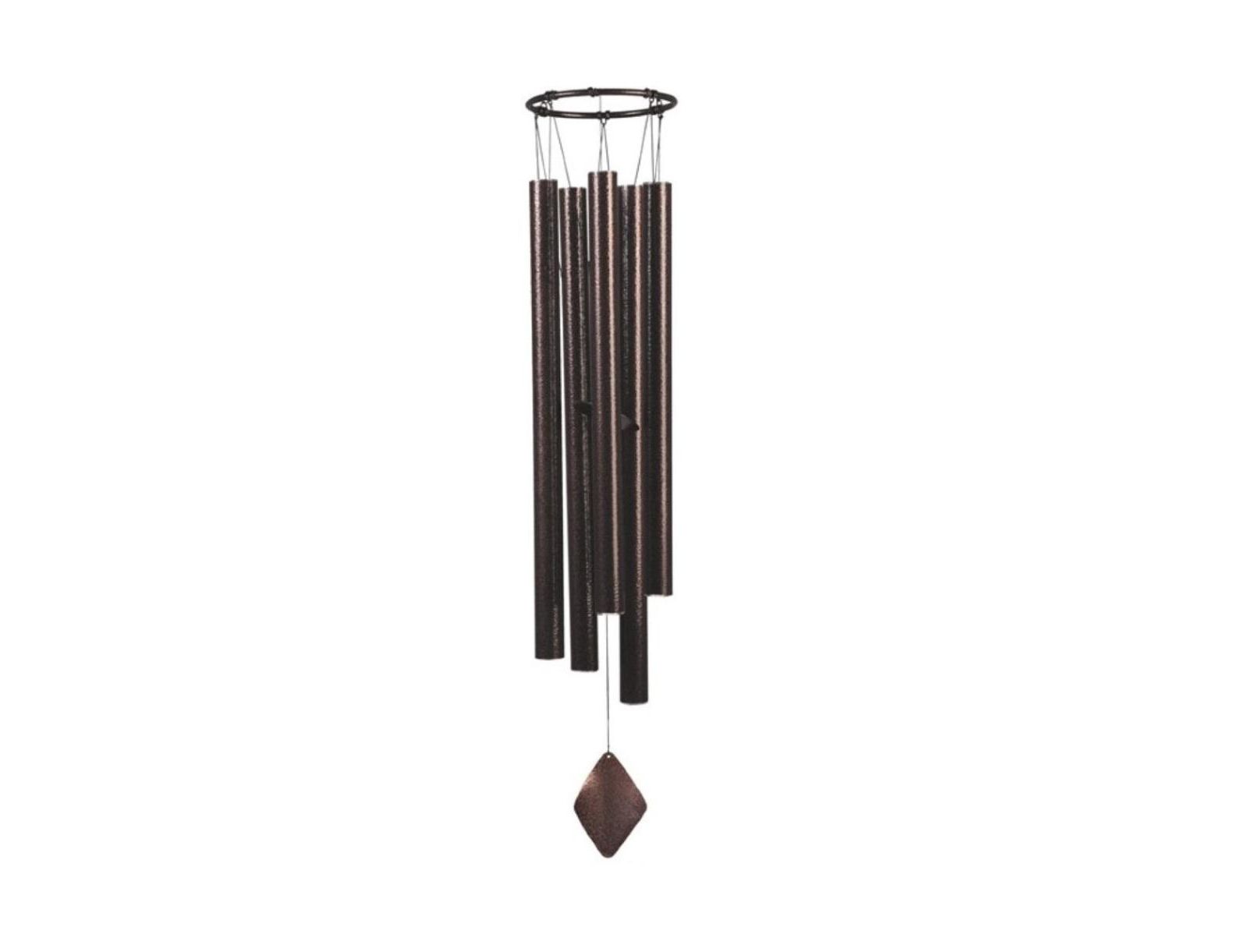 50" Long Dark Brown Metal Tubes Traditional Wind Chime