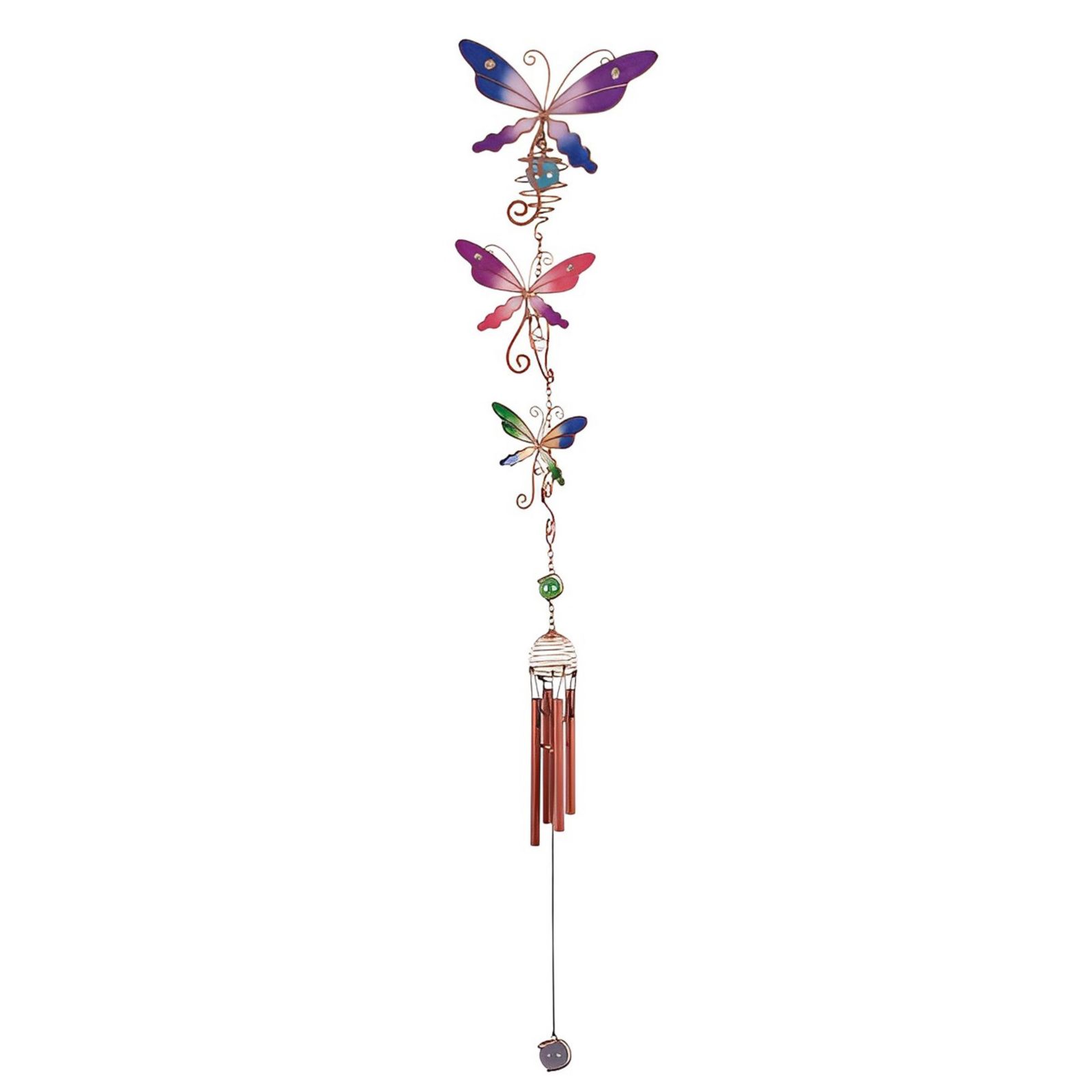 FC Design 3-Dragonfly Wind Chime with Copper Gem Home Decor Perfect Gift for House Warming, Holidays and Birthdays
