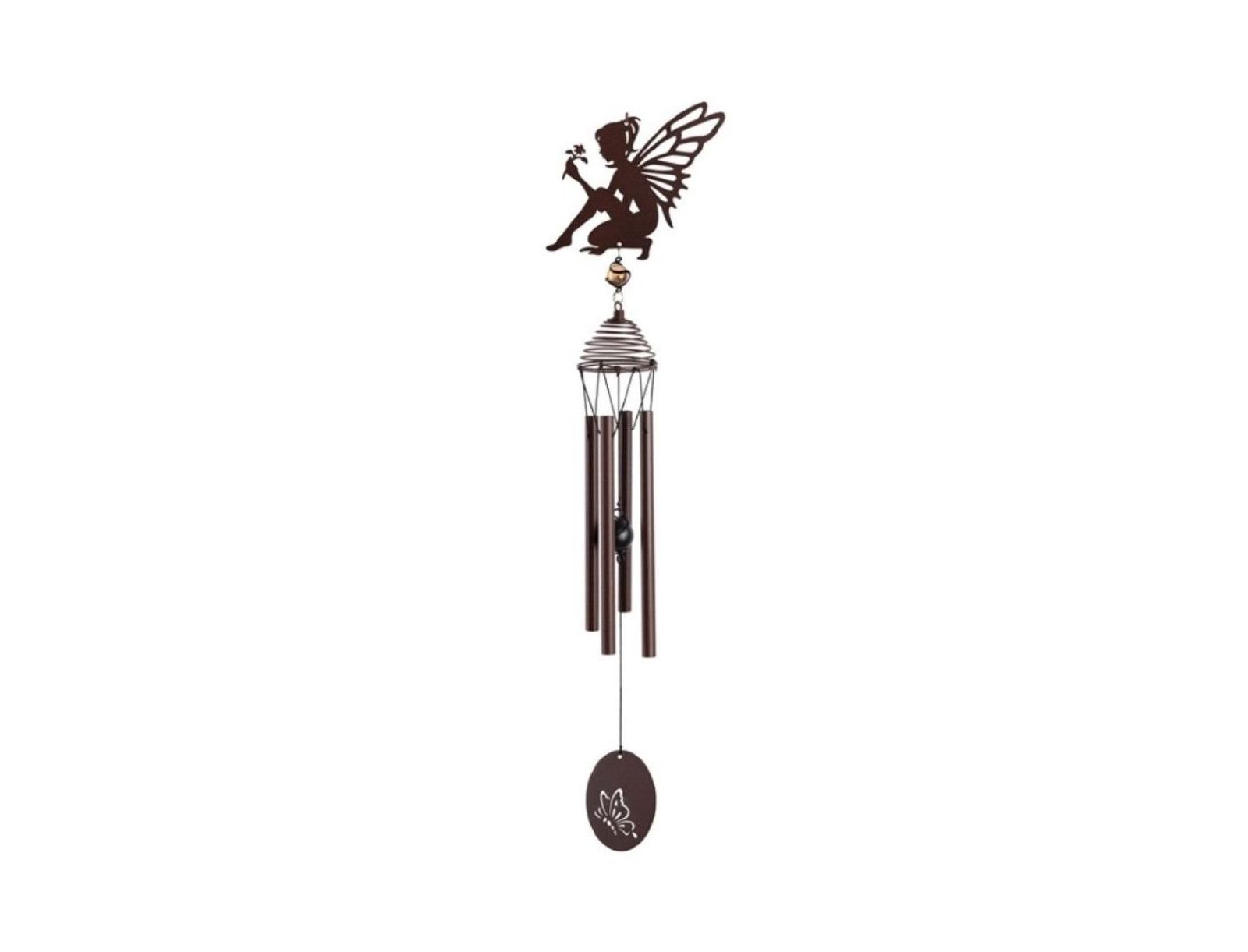 27" Long Metal Brown Fairy Wind Chime