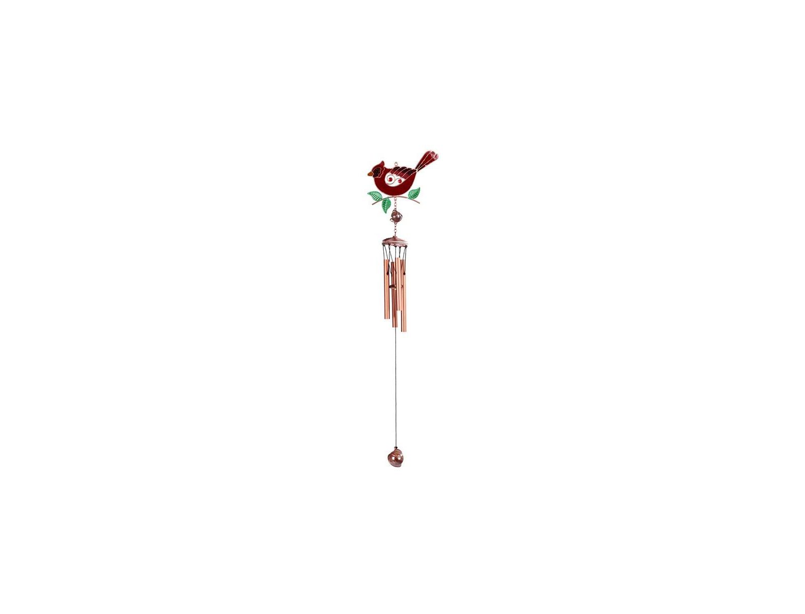 Музыка ветра Northern Cardinal 24" с медью и камнем