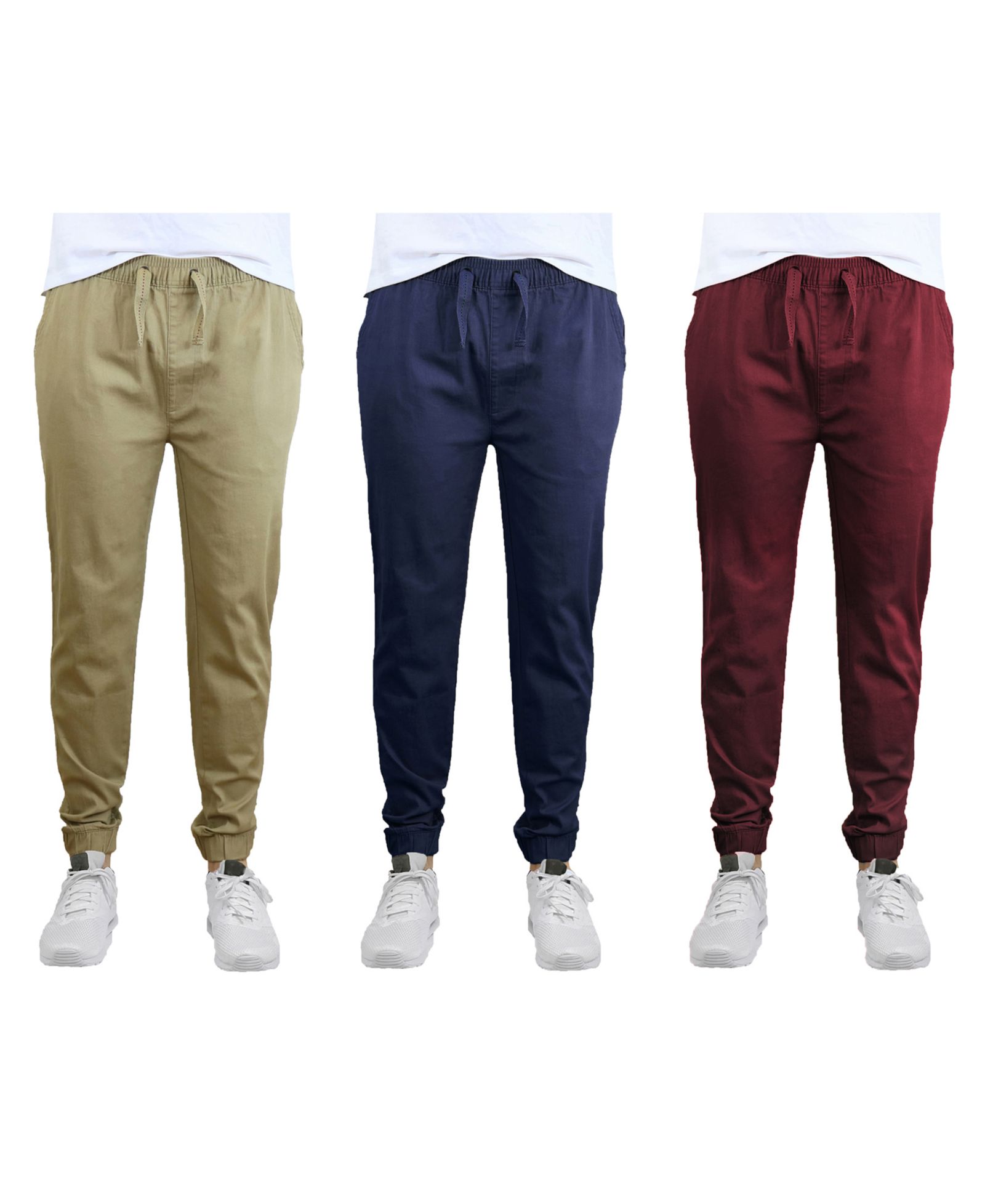 Мужские джоггеры Galaxy By Harvic Slim Fit Basic Stretch Twill, комплект из 3 шт