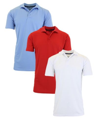 Light Blue, Red and White