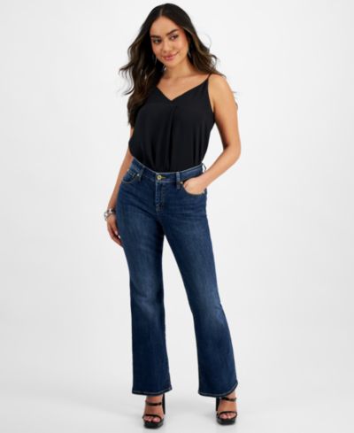 I.N.C. International Concepts Petite Mid-Rise Bootcut Denim Jeans, Created for Macy's