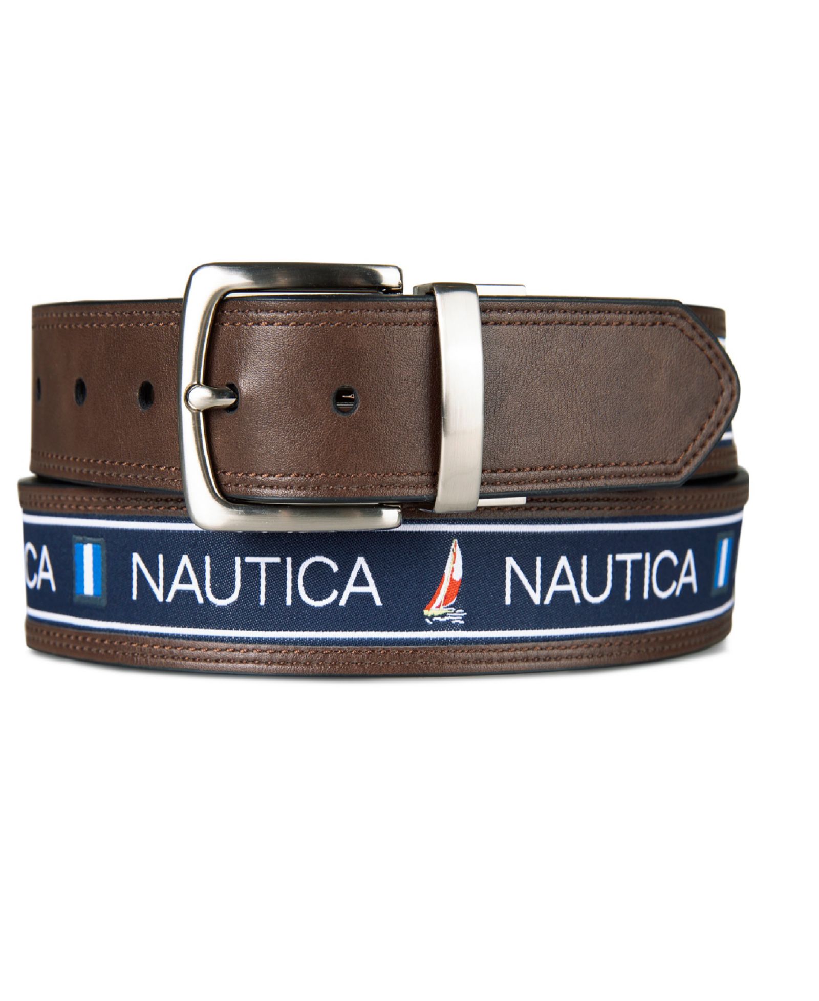 Мужской ремень Nautica с двусторонним флагом