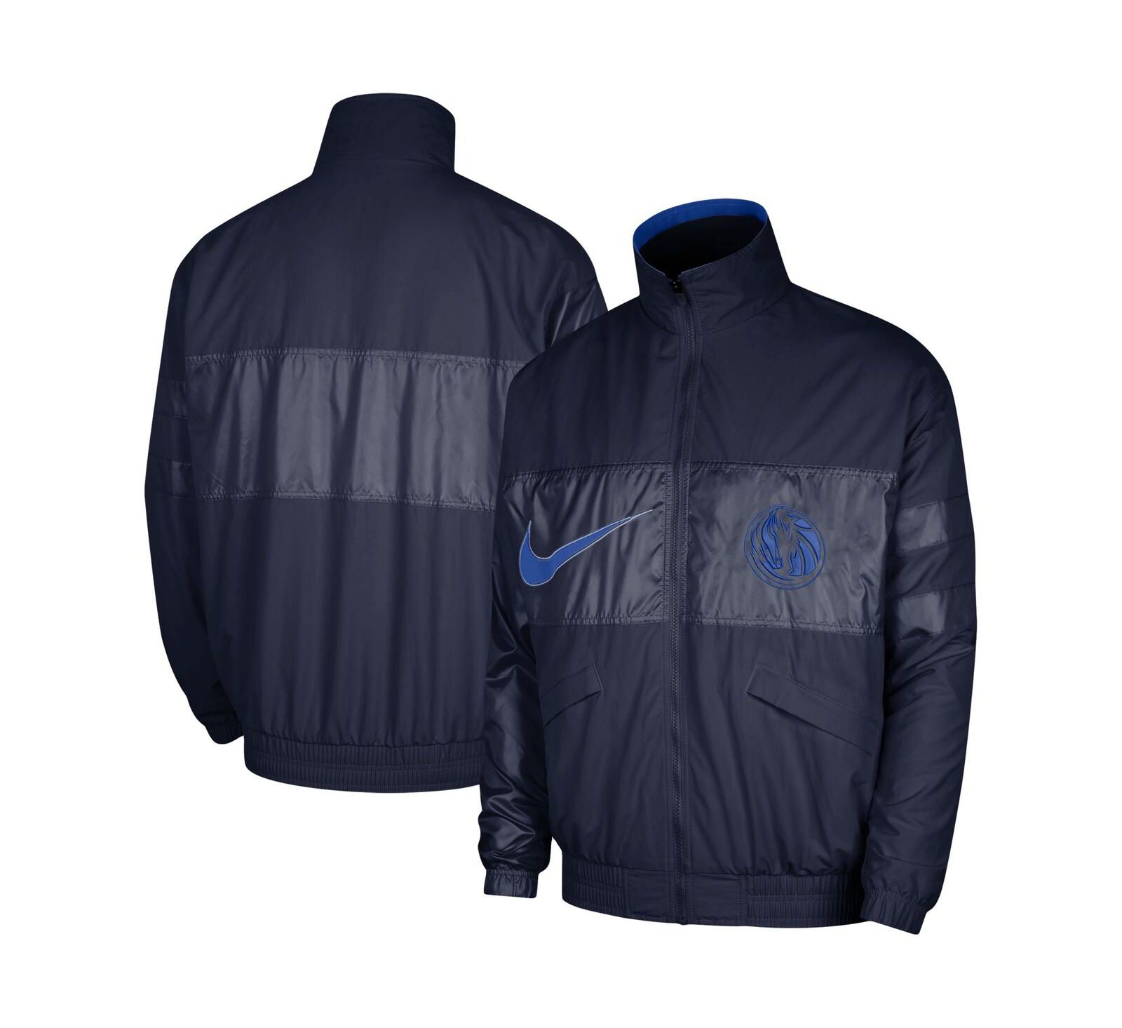 Men's Nike Navy Dallas Mavericks Courtside Versus Capsule Full-Zip Jacket