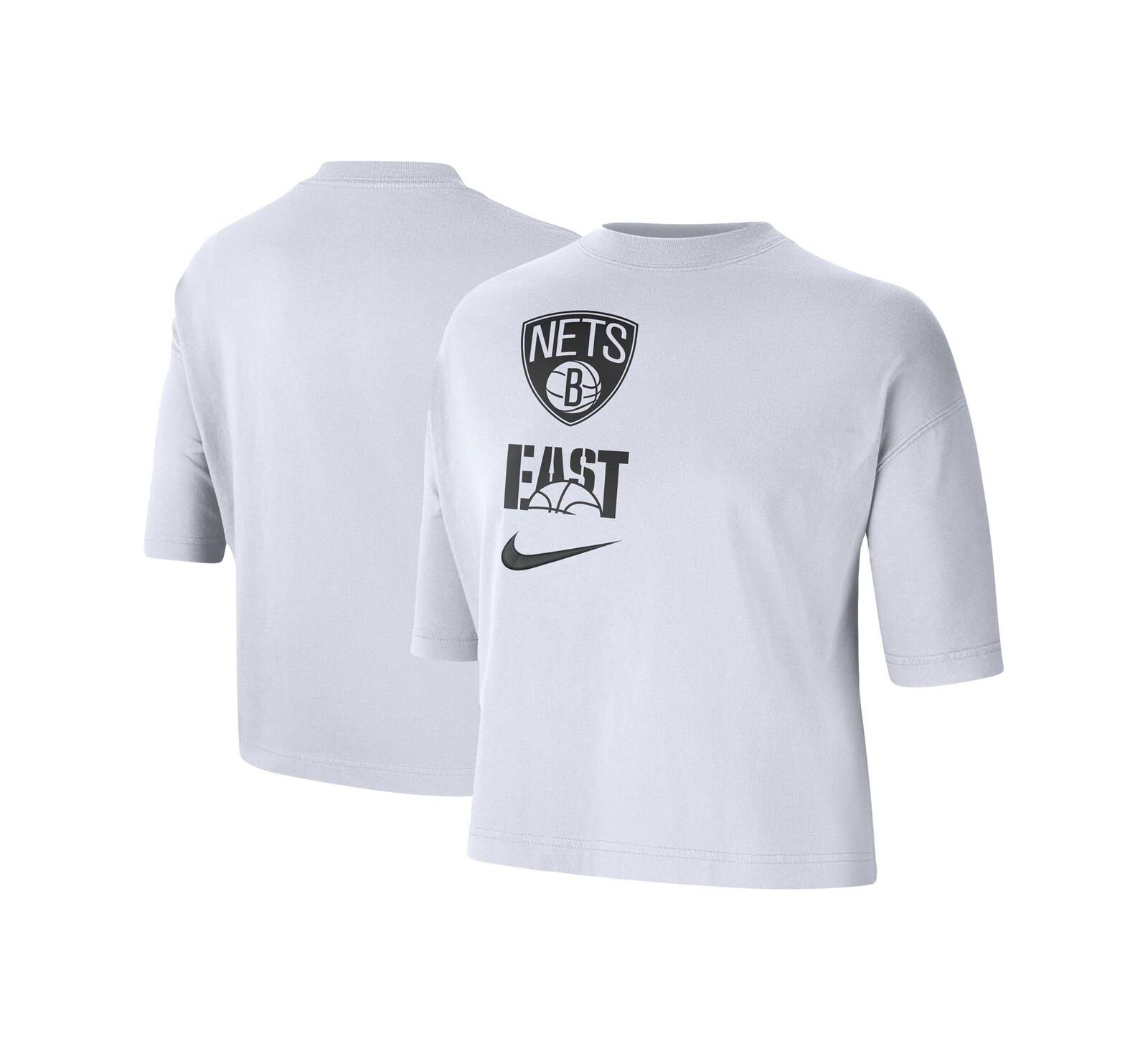 Women's Nike White Brooklyn Nets Essential Boxy T-shirt