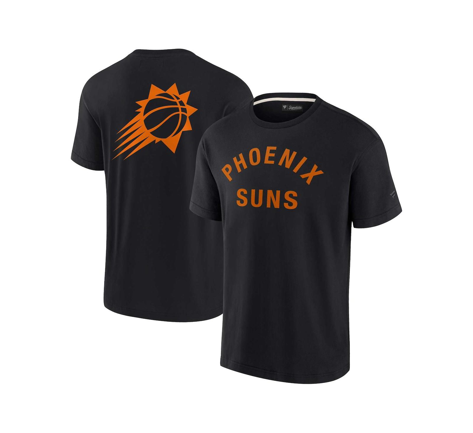 Мужские и женские футболки Fanatics Signature Black Phoenix Suns Super Soft