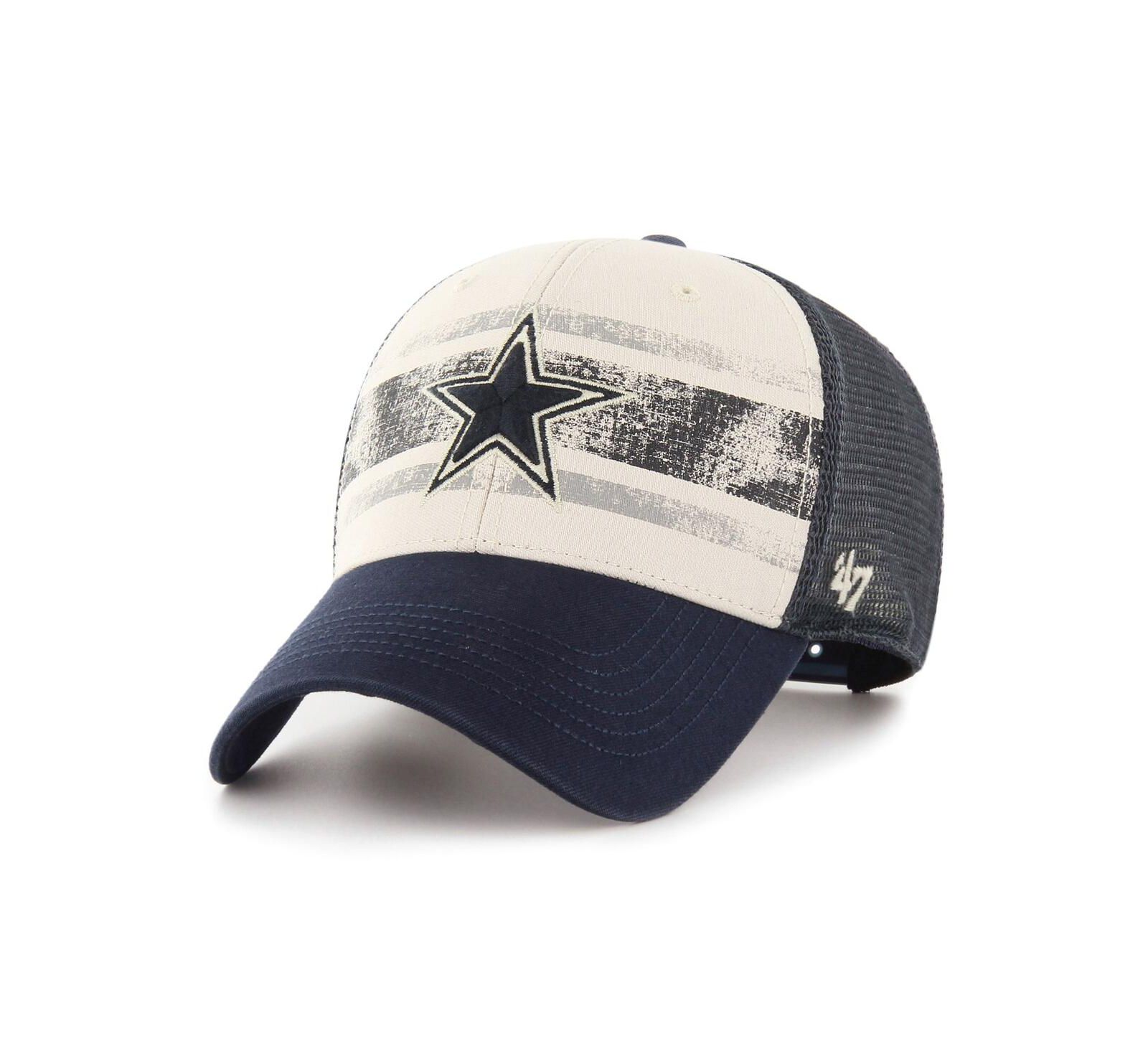 Men's '47 Brand Cream Dallas Cowboys Breakout MVP Trucker Adjustable Hat