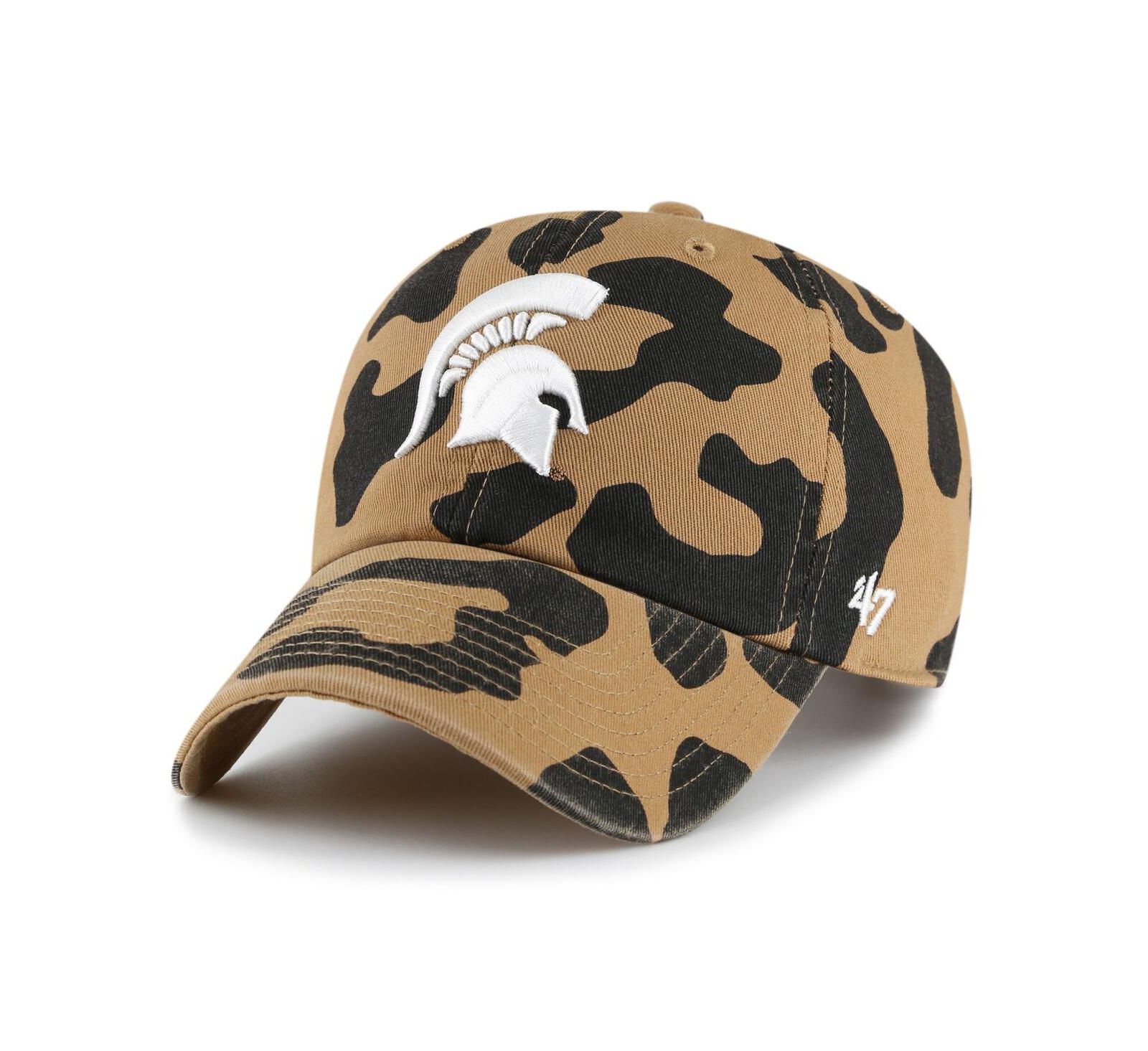 Женская бейсболка '47 Brand Michigan State Spartans Rosette Leopard