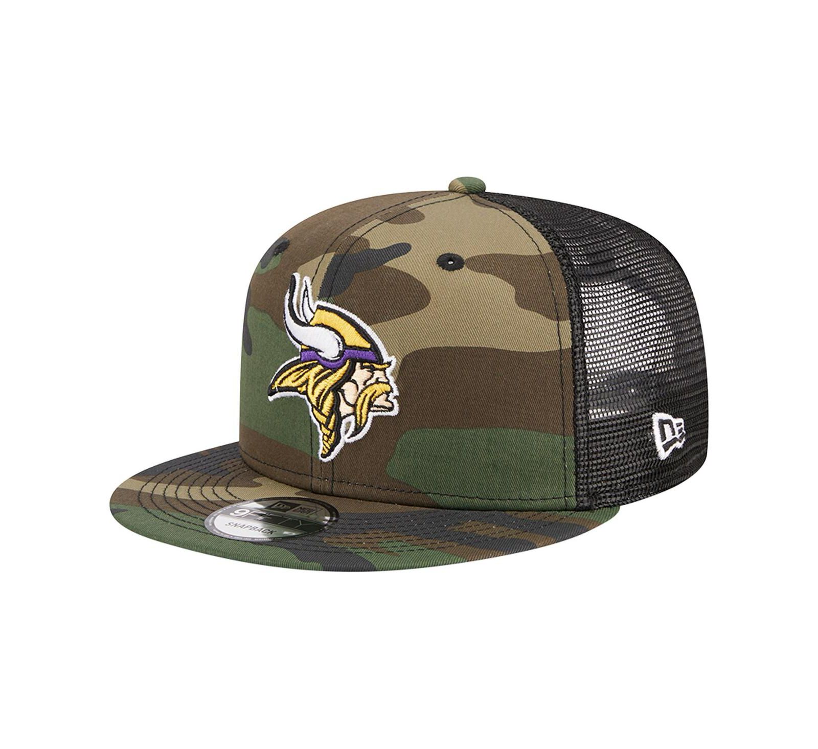 New Era Мужской Camo Minnesota Vikings Main Trucker 9FIFTY Snapback Hat