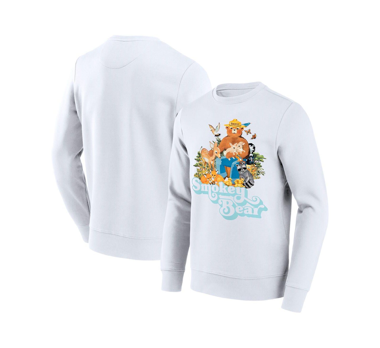 Мужской свитшот Philcos White Smokey the Bear Retro Fade Pullover