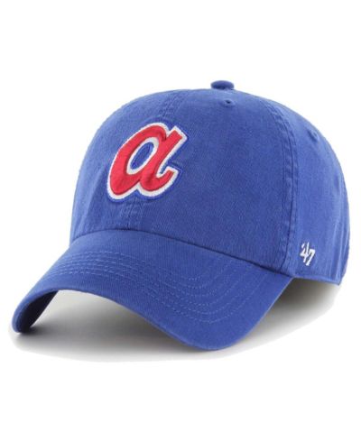 Мужская кепка '47 Brand Royal Atlanta Braves Cooperstown Collection Franchise Fitted