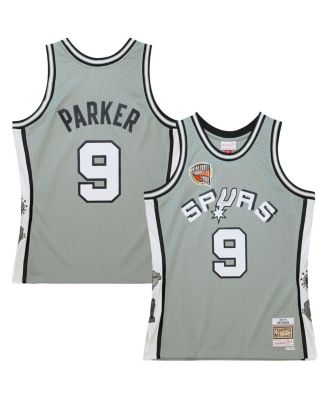 Men's and Women's Mitchell & Ness Tony Parker Gray San Antonio Spurs Hall of Fame Class of 2023 Throwback Swingman Jersey