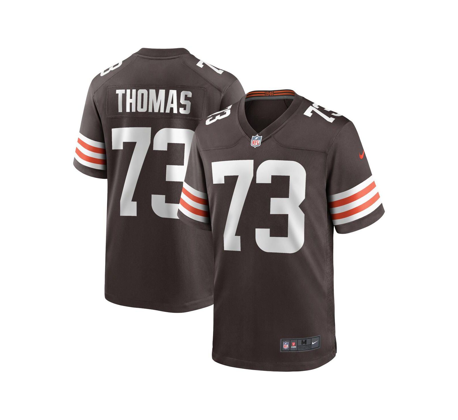 Мужская джерси Nike Joe Thomas Brown Cleveland Browns Retired Player Game