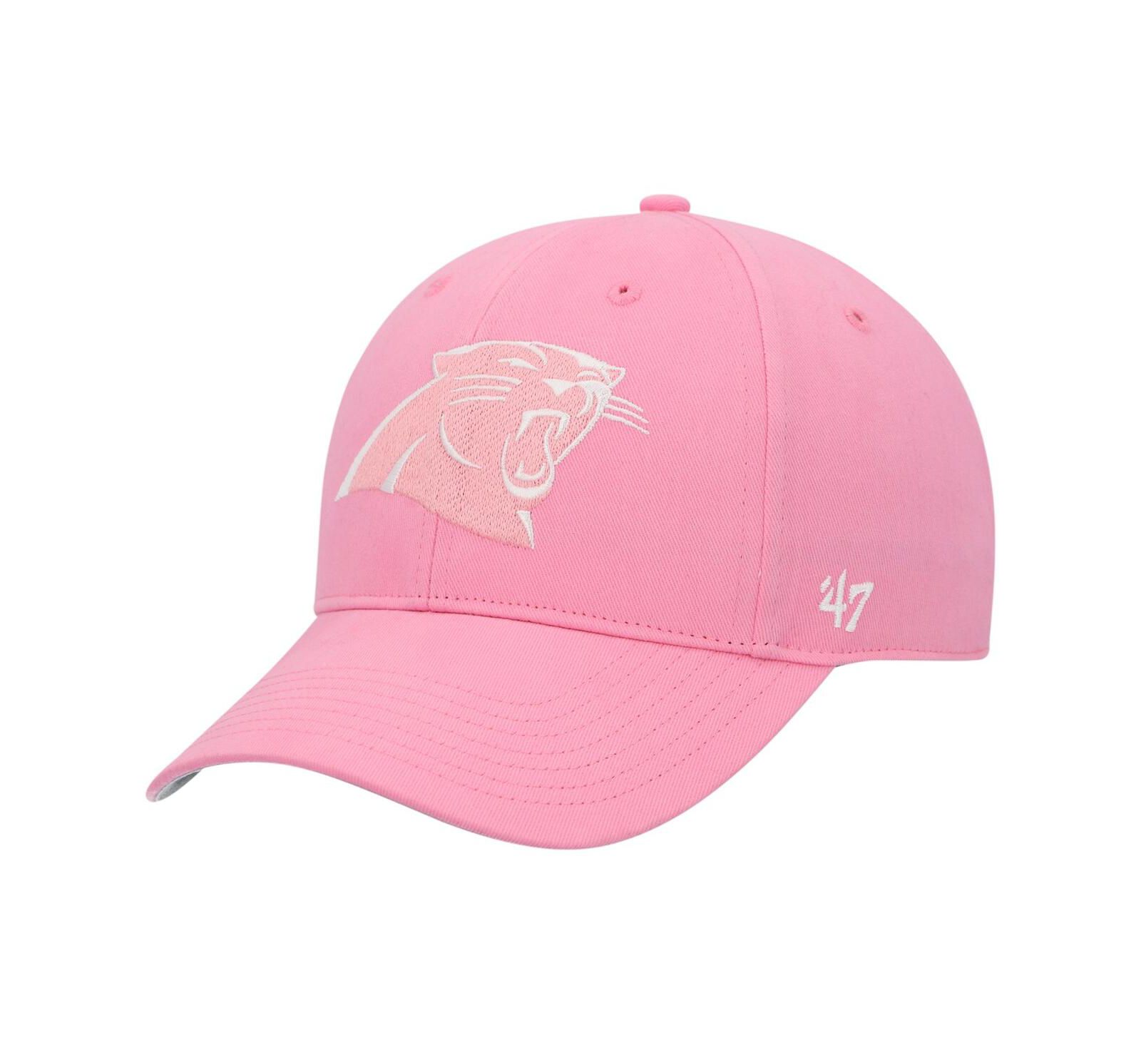 Кепка '47 Brand Pink Carolina Panthers Rose MVP регулируемая для девочек