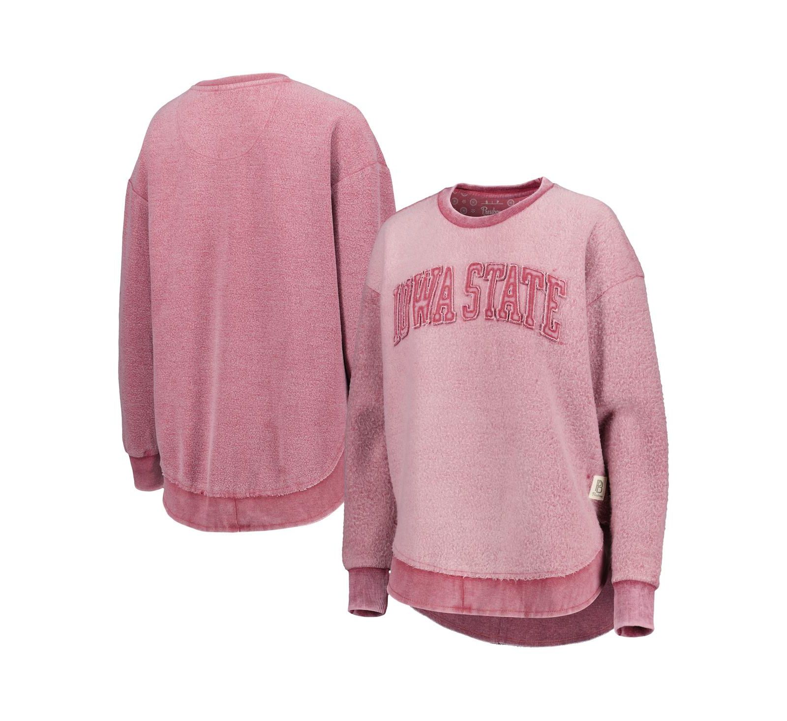 Women's Pressbox Cardinal Iowa State Cyclones Ponchoville Pullover Sweatshirt