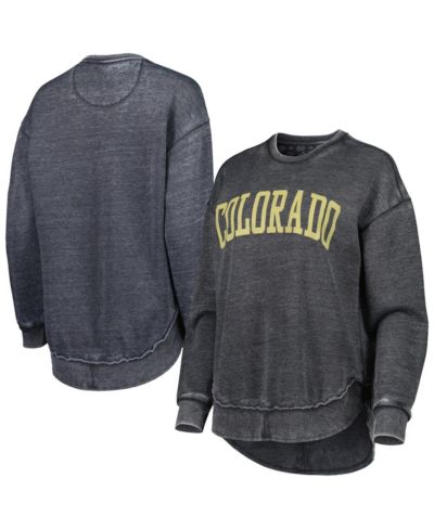 Женское свитшот Pressbox Black Colorado Buffaloes Vintage-Like Wash Pullover