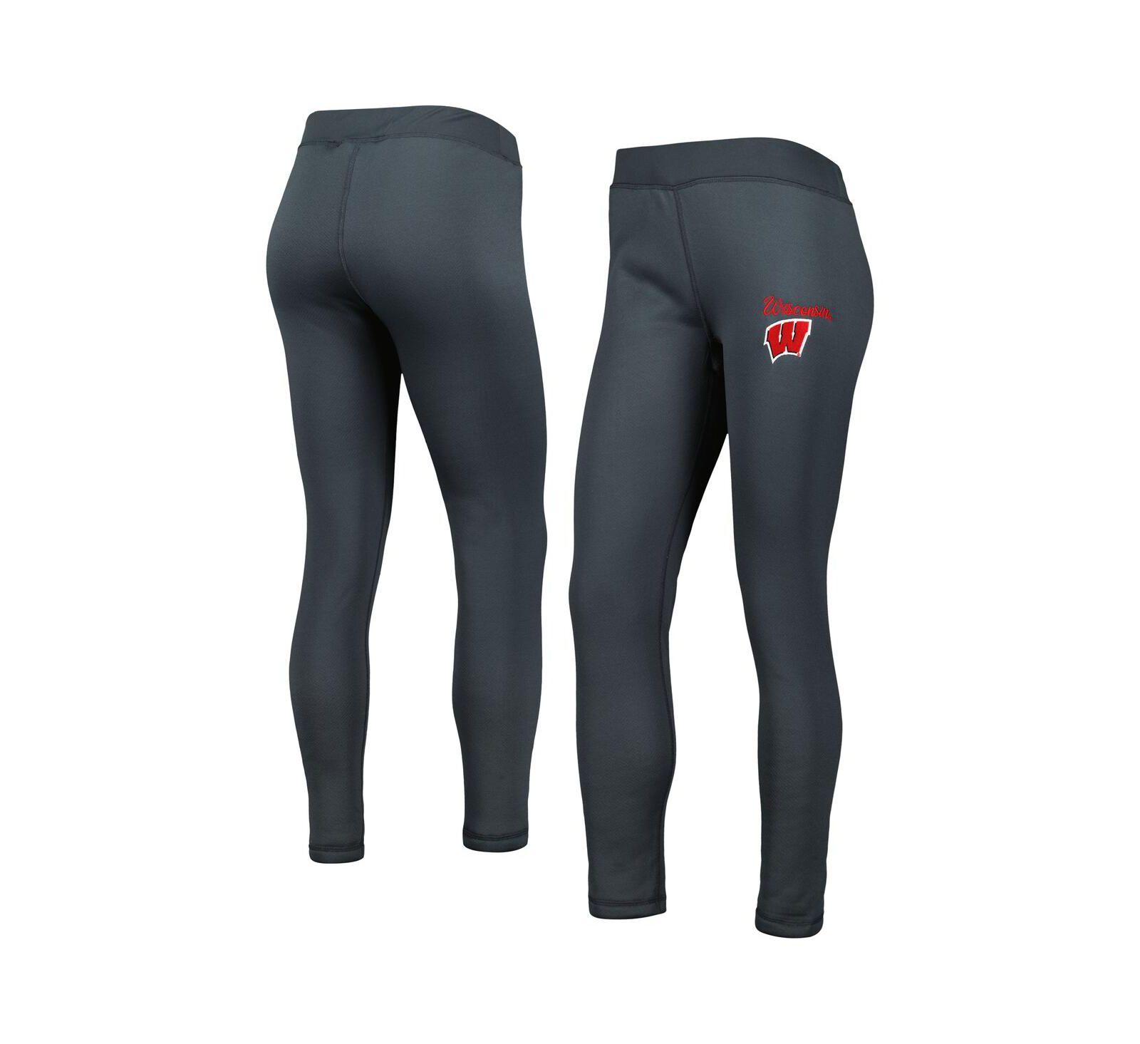 Women's Concepts Sport Charcoal Wisconsin Badgers Upbeat Sherpa Leggings