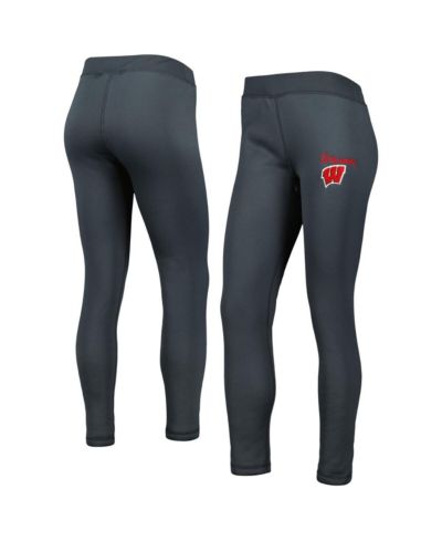 Concepts Sport Женские леггинсы Wisconsin Badgers Upbeat Sherpa, угольный цвет