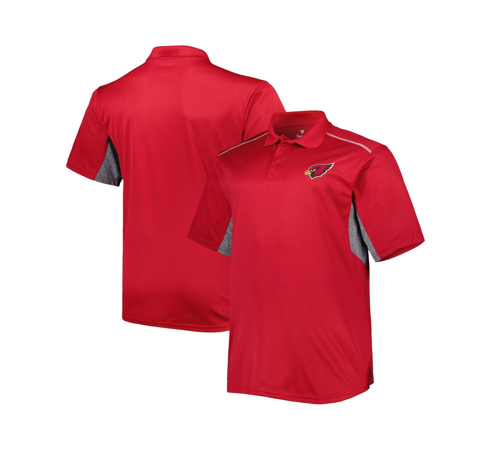 Men's Cardinal Arizona Cardinals Big and Tall Team Color Polo Shirt