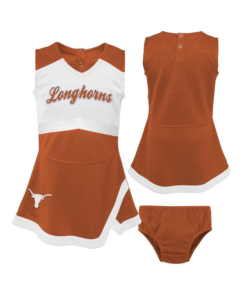 Детское платье и шорты для болельщиц Texas Longhorns, оранжевый и белый