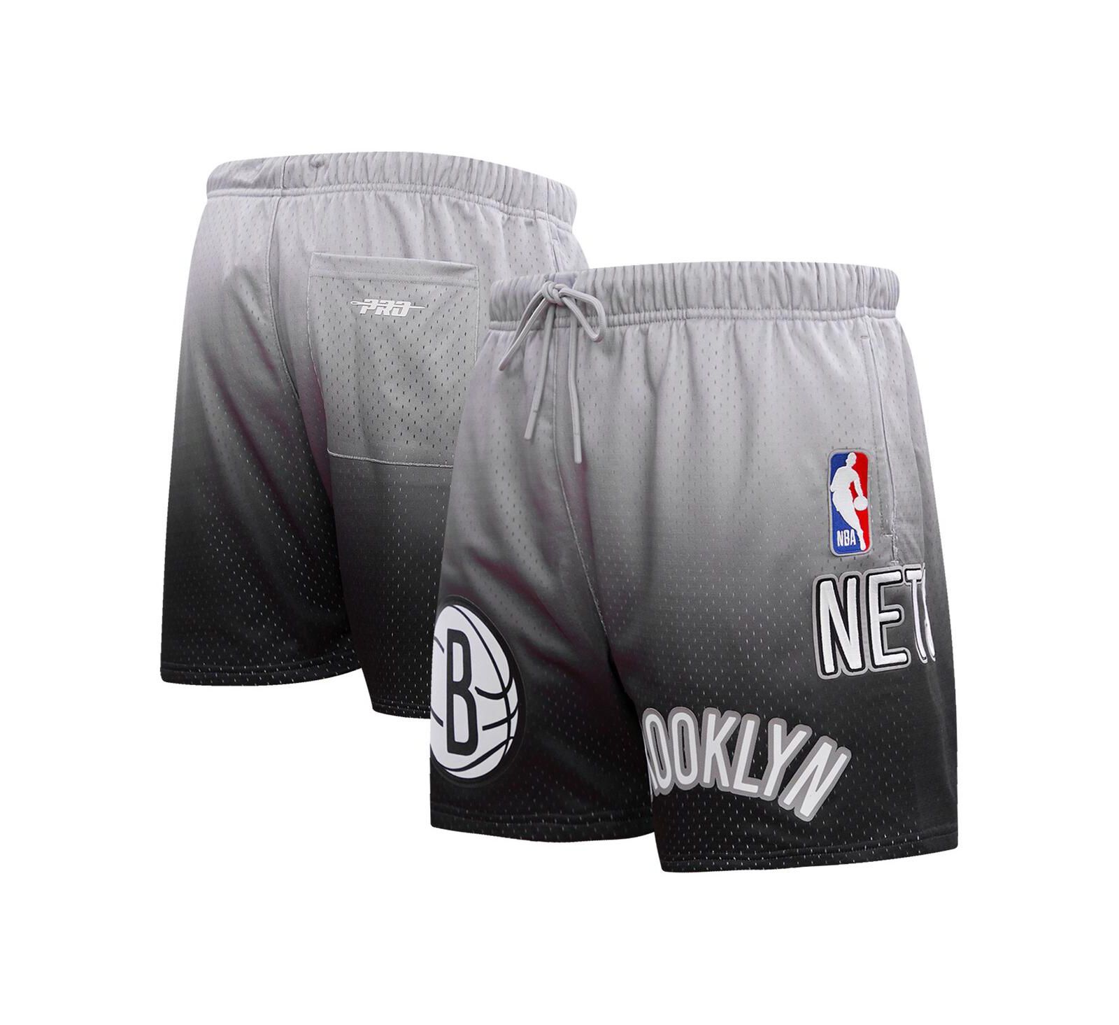 Мужские шорты Pro Standard Black Gray Brooklyn Nets Ombre Mesh