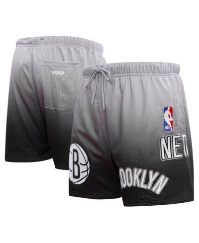 Мужские шорты Pro Standard Black Gray Brooklyn Nets Ombre Mesh