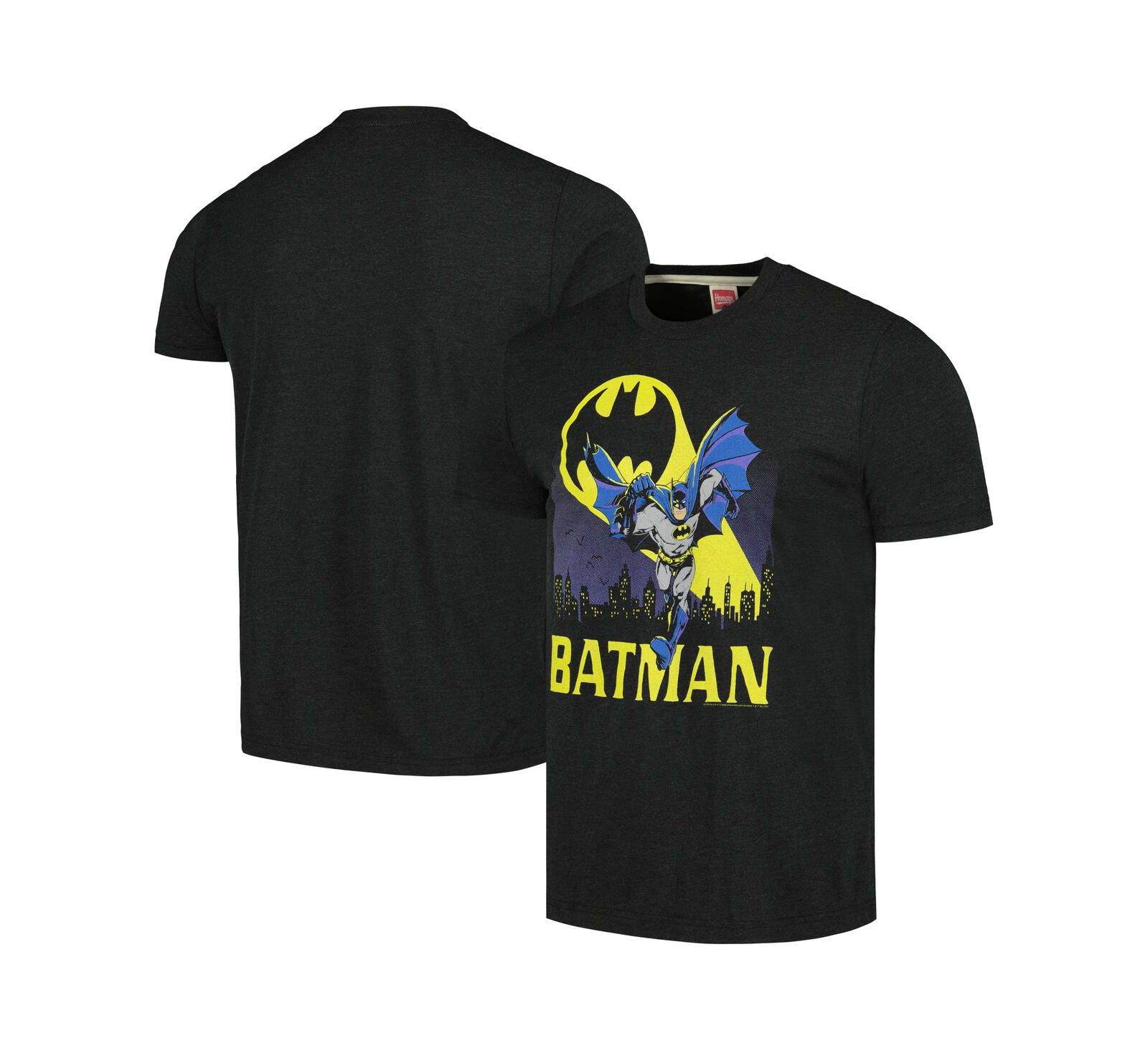 Мужская и женская футболка Homage Charcoal Batman Graphic Tri-Blend