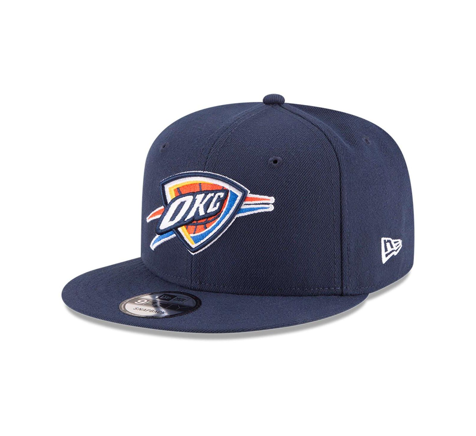 Мужская кепка New Era Navy Oklahoma City Thunder Official Team Color 9FIFTY Adjustable Snapback
