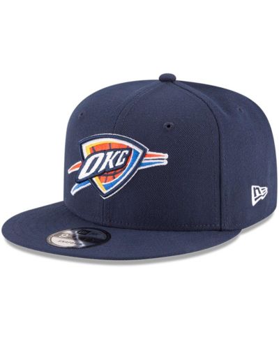 Мужская кепка New Era Navy Oklahoma City Thunder Official Team Color 9FIFTY Adjustable Snapback
