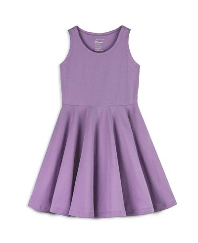 Mightly Girls Child Fair Trade Organic Cotton Solid Sleeveless Twirl Dress